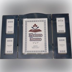 🍄New Vintage Collage Picture Frame Hinged Photo Gallery Holder Wood